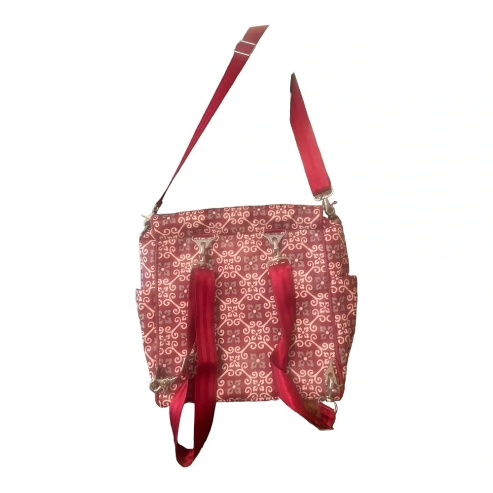 Petunia Pickle Bottom Boxy Backpack Diaper Bag Red Gray